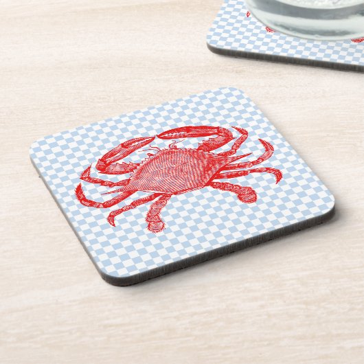 Zomer Zeevruchten Krab Picknick Onderzetters (Linkerzijde)