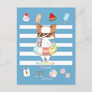 Zomer Zit Koud Mochi en Zomerartikelen Briefkaart