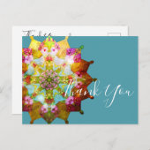 Zomer Zon Mandala Dank je  Briefkaart (Voorkant / Achterkant)