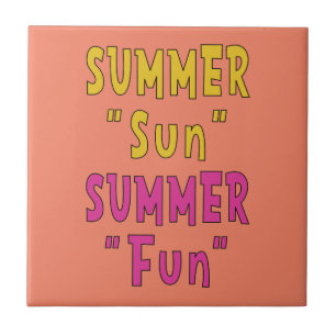 Zomer Zon Zomer Leuk Tegeltje