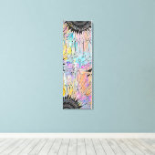 Zomer Zonnebloem 12" x 36" Canvas Afdruk (Insitu (Houten vloer))