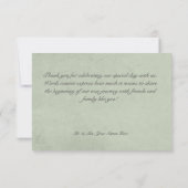 Zomer Zonnebloem Bloemen Bruiloft Bedankkaart (Achterkant)