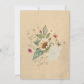 Zomer Zonnebloem Geel Bruidsbrunch Kaart (Achterkant)