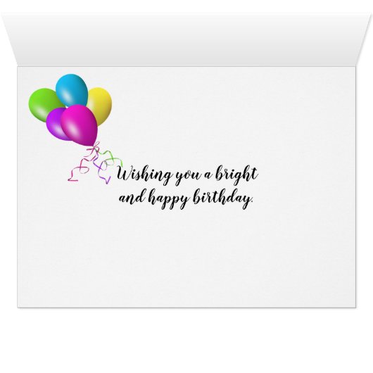 Zomer Zonnebloem Humor Verjaardag (Binnen Horizontaal (Onder))