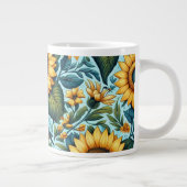 Zomer/zonnebloem/vogel Extra Grote Beker (Rechts)