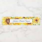 Zomer Zonnebloem Water Fles Label Waterfles Etiket (Enkel label)