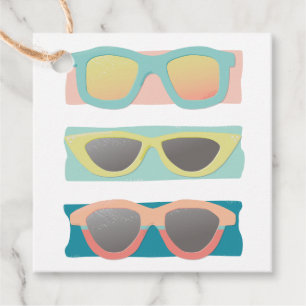 Zomer Zonnebril Trio Koraal Bedankjes Labels