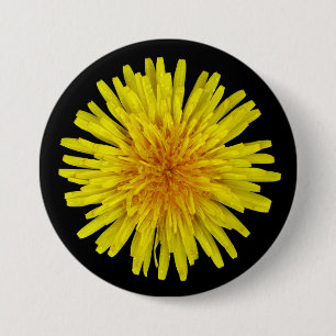 Zomer Zonnige Gele Paardebloem Bloem op elke Kleur Ronde Button 7,6 Cm