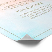 Zomer Zonsondergang Aquarel Handtekening Dranken B Poster (Hoek)