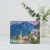Zomer zonsondergang boven Hallstatt, Oostenrijk Briefkaart (Staand voorkant)
