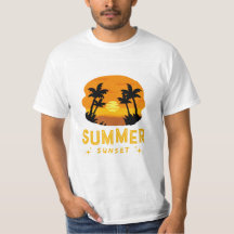 Zomer zonsondergang T-shirt