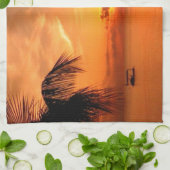 Zomer Zonsondergang Theedoek (Gevouwen)