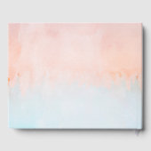 Zomer Zonsondergang Waterverf Bruiloft Gastenboek (Achterkant)