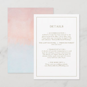 Zomer Zonsondergang Waterverf Details Behuizing Ka Informatiekaartje