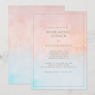 Zomer Zonsondergang Waterverf Repetitie Diner Kaart