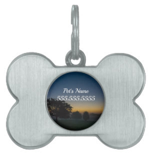 Zomer zonsopgang met de Moon Pet ID Tag Huisdieren Naamplaatje