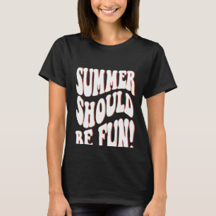 Zomer zou een mooie zomeresthetische uitdrukking m t-shirt
