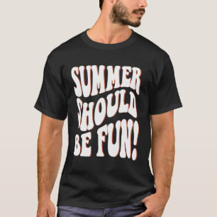 Zomer zou een mooie zomeresthetische uitdrukking m t-shirt