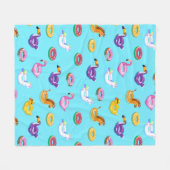 Zomer Zwembad Float Pattern Fleece Deken (Voorkant (Horizontaal))