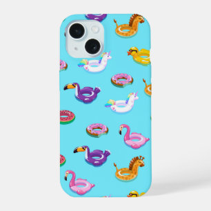 Zomer Zwembad Float Pattern iPhone 15 Hoesje