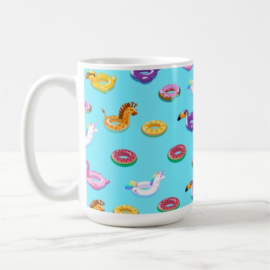 Zomer Zwembad Float Pattern Koffiemok (Links)