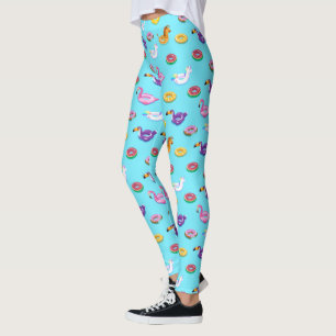 Zomer Zwembad Float Pattern Leggings