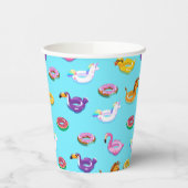 Zomer Zwembad Float Pattern Papieren Bekers (Links)