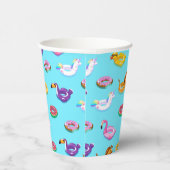 Zomer Zwembad Float Pattern Papieren Bekers (Rechts)