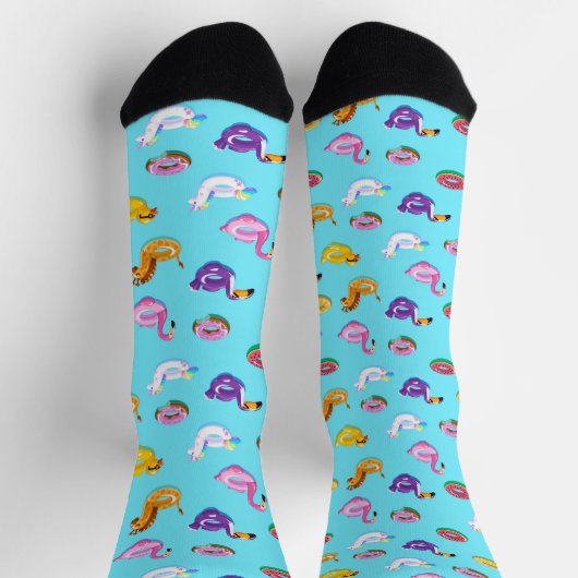 Zomer Zwembad Float Pattern Sokken (Top)