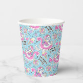 Zomer Zwembad Party Eenhoorn Papieren Bekers (Voorkant)