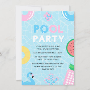 Zomer Zwembad Party Geslacht Onthullen Kaart
