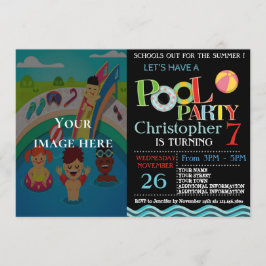ZOMER ZWEMBAD PARTY UITNODIGING | ZWEMBAD VERJAARD
