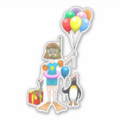 Zomer Zwembad Party Verjaardag Sticker (Voorkant)