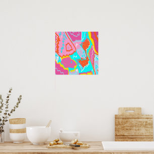 Zomer Zwembad Vibes Abstracte kunst Poster