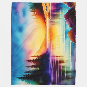 Zomerachtergrond met palmbomen-56790 fleece deken