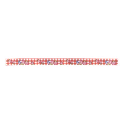 Zomerbessen schuur Red Gingham Lint (Voorkant)