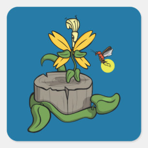Zomerbezoeker Vierkante Sticker
