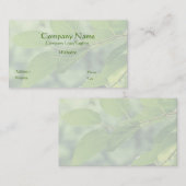 'Zomerbladeren met regendruppels' Visitekaartje (Voorkant / Achterkant)