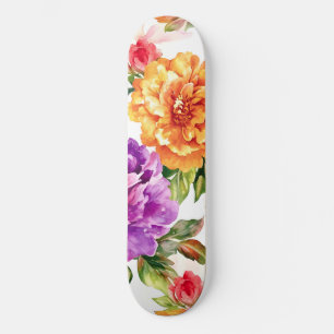 zomerbloei Waterverf bloemen Skateboard