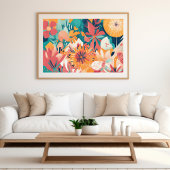 Zomerbloem Elegant Chic Modern Art Poster