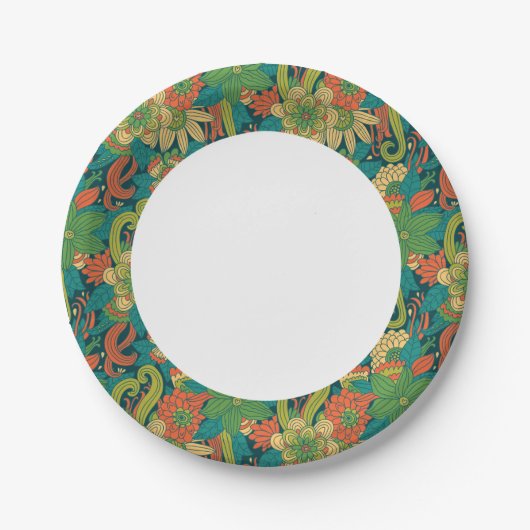 Zomerbloem Papieren Bordje (Voorkant)