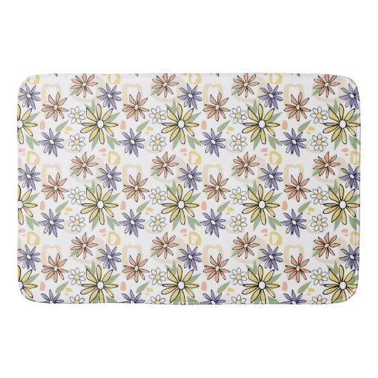 Zomerbloemen  badmat (Voorkant)