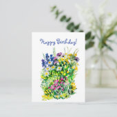 Zomerbloemen Briefkaart (Staand voorkant)