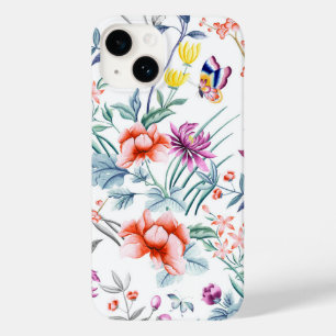 Zomerbloemen en vlinder Case-Mate iPhone 14 hoesje