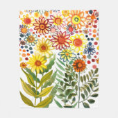 zomerbloemen fleece deken (Voorkant)