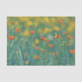zomerbloemen (Floral Field) (Rode bloemen) Tissuepapier