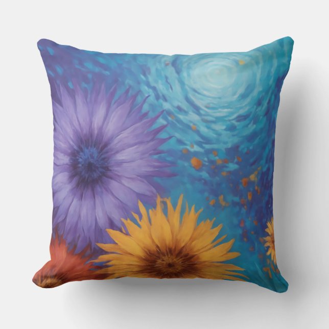 zomerbloemen kussen (Voorkant)