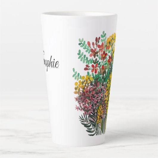 zomerbloemen latte mok (Voorkant)