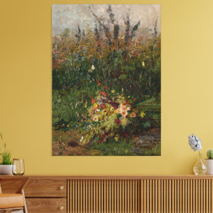 Zomerbloemen van het veld canvas afdruk