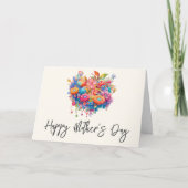 Zomerbloemenboeket Whimsical Boho Moederdag Kaart (Voorkant)